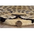 Linon 2' X 3' Jungle Cheetah Shaped Accent Rug in Gold and Black Wool