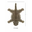 Linon 2' X 3' Jungle Cheetah Shaped Accent Rug in Gold and Black Wool