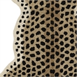 Linon 3' X 5' Jungle Cheetah Shaped Accent Rug in Gold and Black Wool
