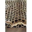 Linon 3' X 5' Jungle Cheetah Shaped Accent Rug in Gold and Black Wool