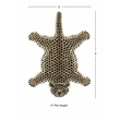 Linon 3' X 5' Jungle Cheetah Shaped Accent Rug in Gold and Black Wool