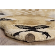Linon 2' X 3' Jungle Antelope Shaped Accent Rug in Beige and Brown Wool
