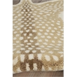 Linon 2' X 3' Jungle Antelope Shaped Accent Rug in Beige and Brown Wool