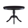 Linon Troyin 5 Pce Set Wood Nook/Round Table/2 Chairs/Cushion Set in Black