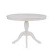 Linon Troyin 5 Pce Set White Wood Nook/Table/2 Padded Chairs/Cushion Set in Blue