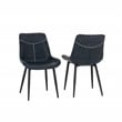 Linon Troyin 5 Pce Set White Wood Nook/Table/2 Padded Chairs/Cushion Set in Blue