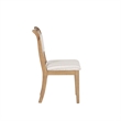 Linon Hale 4 Pce Set Upholstered Gray Nook/Round Table/2 Chairs in Natural Wood