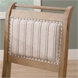 Linon Hale 4 Pce Set Upholstered Gray Nook/Round Table/2 Chairs in Natural Wood