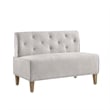 Linon Hale 4 Pce Set Upholstered Gray Nook Round Table 2 Padded Chairs in Navy
