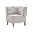 Linon Hale 4 Pce Set Upholstered Gray Nook Round Table 2 Padded Chairs in Navy