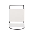 Linon Willey Counter Stool Cream Twill Fabric Sling Seat Steel Frame in Black