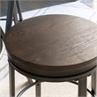 Linon Thorne 5 Pce Round Dining Set Table & 4 Stools Metal Frame in Charcoal