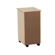 Callie 6 Drawer Rolling Storage Cart Recessed Handles in Unfinished Pine Wood