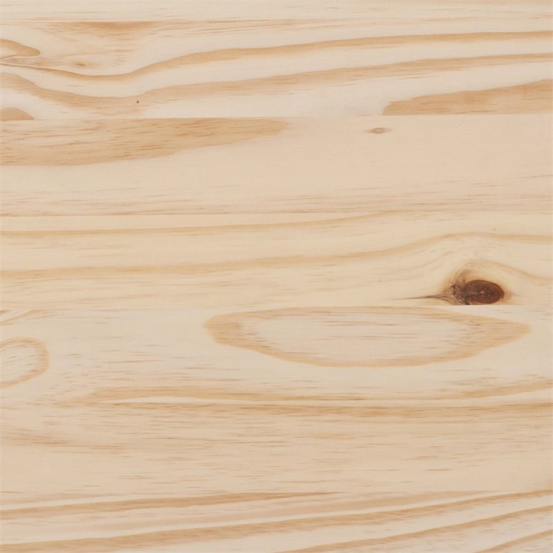 Callie 8 Drawer Rolling Storage Cart Recessed Handles in Unfinished Pine Wood