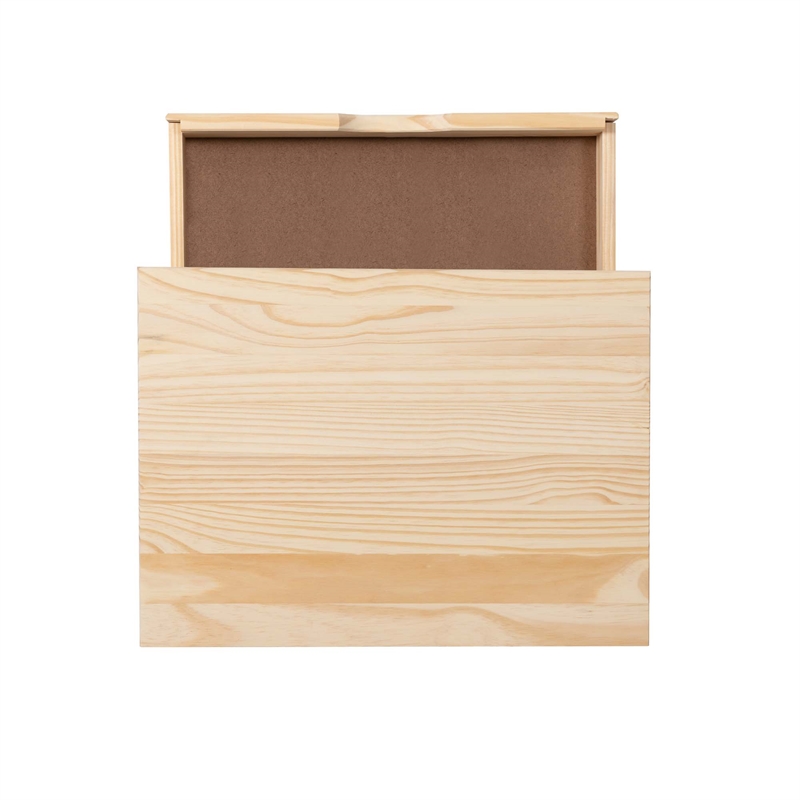 Callie 8 Drawer Rolling Storage Cart Recessed Handles in Unfinished Pine Wood