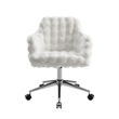 Fiona Rolling Adjustable White Cloud Bubble Office Chair with Chrome Base