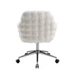 Fiona Rolling Adjustable White Cloud Bubble Office Chair with Chrome Base