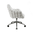 Fiona Rolling Adjustable White Cloud Bubble Office Chair with Chrome Base