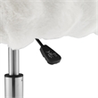 Fiona Rolling Adjustable White Cloud Bubble Office Chair with Chrome Base
