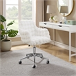 Fiona Rolling Adjustable White Cloud Bubble Office Chair with Chrome Base