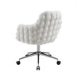 Fiona Rolling Adjustable White Cloud Bubble Office Chair with Chrome Base