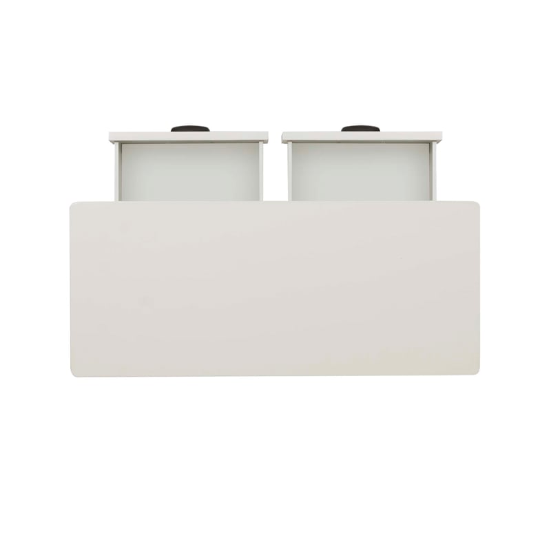 Linon Laine Beadboard Console 4 Drawers Lower Shelf in Antique White Wood