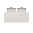 Linon Laine Beadboard Console 4 Drawers Lower Shelf in Antique White Wood