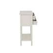 Linon Laine Beadboard Console 4 Drawers Lower Shelf in Antique White Wood