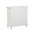 Linon Kelcey Storage Cabinet Windowpane Glass Doors in Creamy White Wood