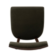 Linon Brooks Side Chair Green Velvet Seat and Back in Maple Truffle Stained Wood