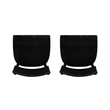 Linon Brina Set of 2 High Back Counter Stools in Black Painted Solid Beechwood