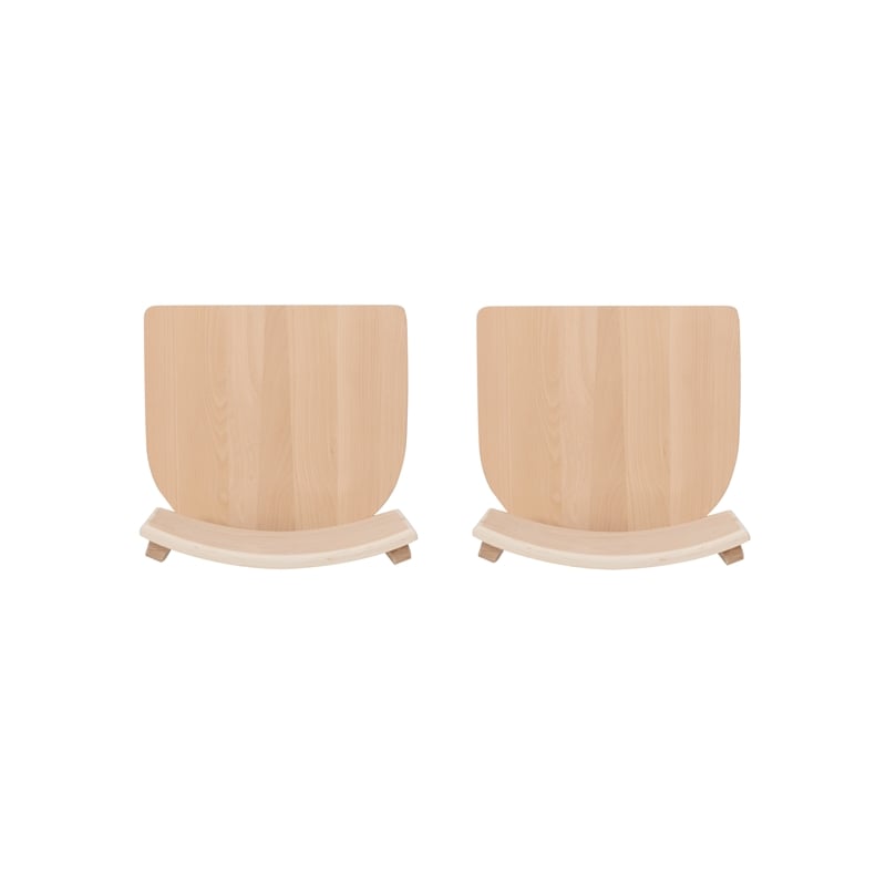 Linon Brina Set of 2 High Back Counter Stools in Unfinished Natural Beechwood