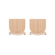 Linon Brina Set of 2 High Back Counter Stools in Unfinished Natural Beechwood
