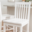 Linon Percy Set of 2 Slat Back Counter Stools in White Glossy Finished Wood