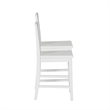 Linon Percy Set of 2 Slat Back Counter Stools in White Glossy Finished Wood
