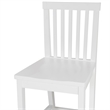 Linon Percy Set of 2 Slat Back Counter Stools in White Glossy Finished Wood