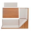 Linon Natasha Beige Upholstered Nook Dining Set in Walnut Solid Pine Wood