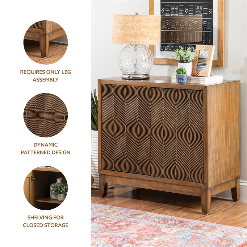 Linon Jennison Accent Cabinet in Brown