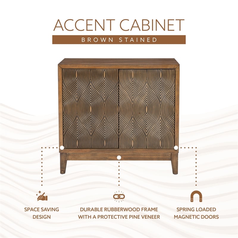 Linon Jennison Accent Cabinet in Brown