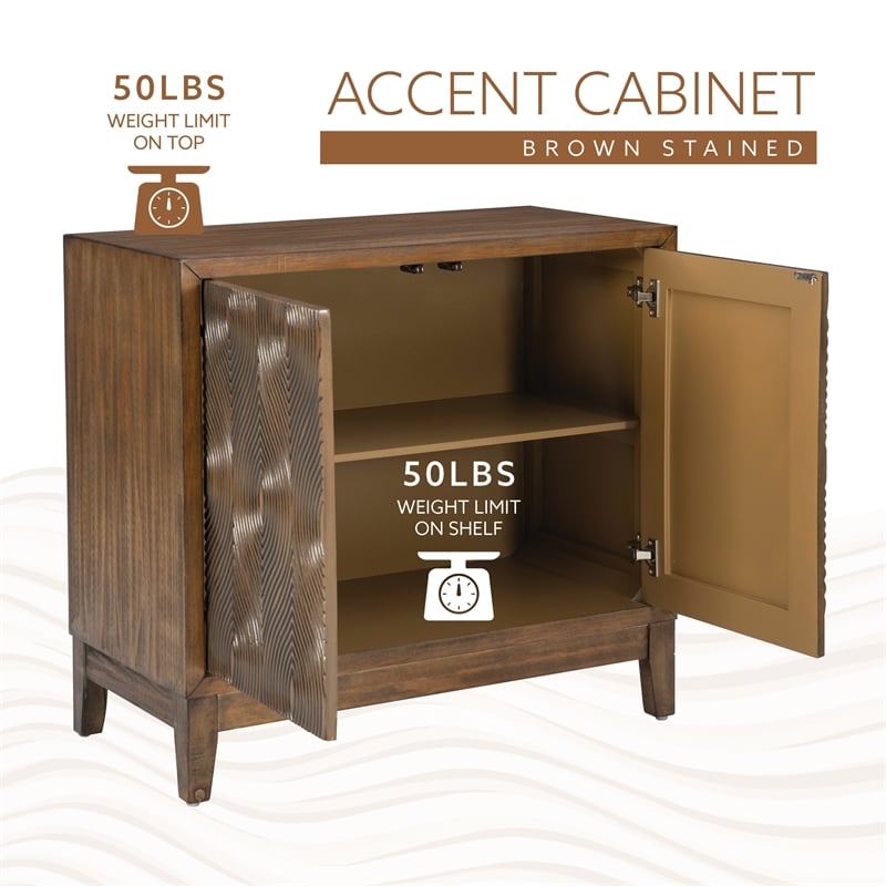 Linon Jennison Accent Cabinet in Brown