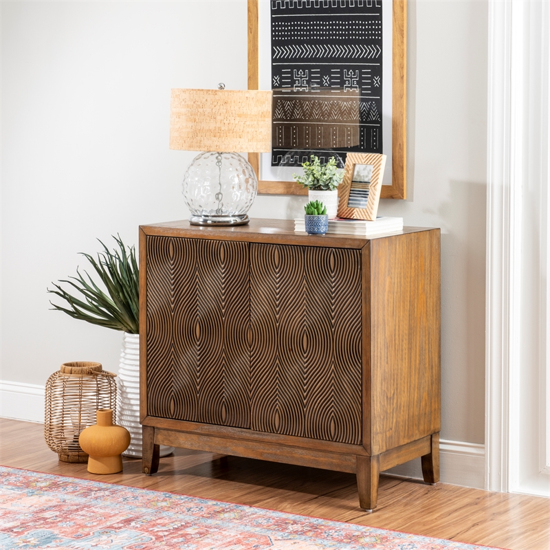 Linon Jennison Accent Cabinet in Brown