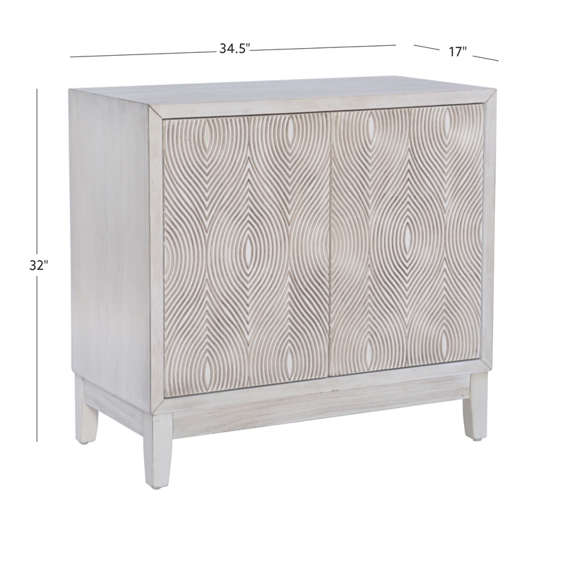 Linon Jennison Accent Cabinet in Antique White