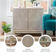 Linon Jennison Accent Cabinet in Antique White