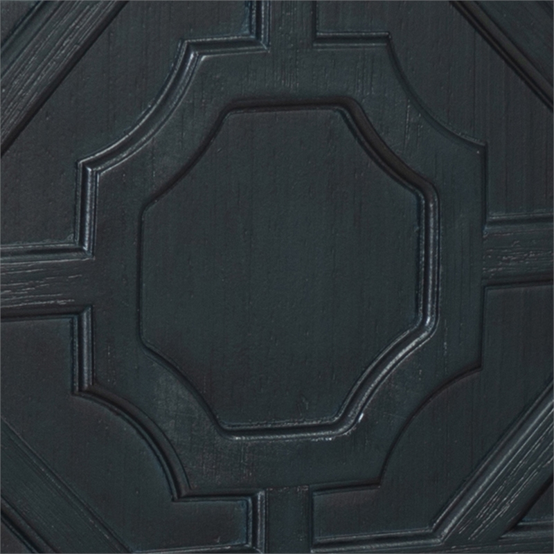 Linon Merrin Wood 2 Door Accent Cabinet in Midnight Blue