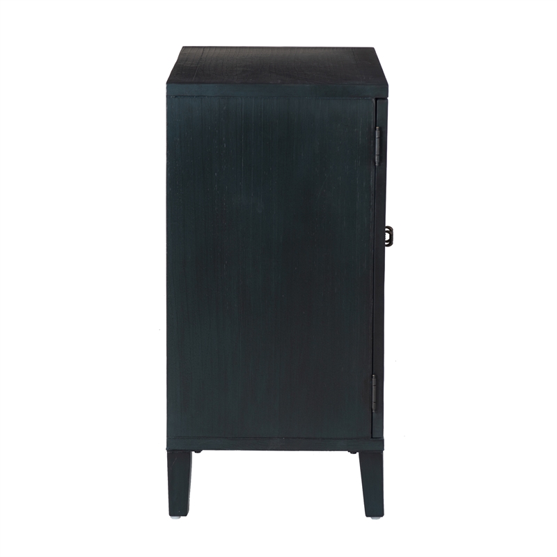 Linon Merrin Wood 2 Door Accent Cabinet in Midnight Blue