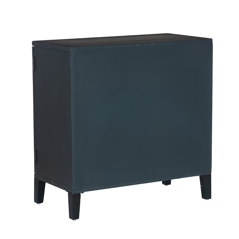 Linon Merrin Wood 2 Door Accent Cabinet in Midnight Blue