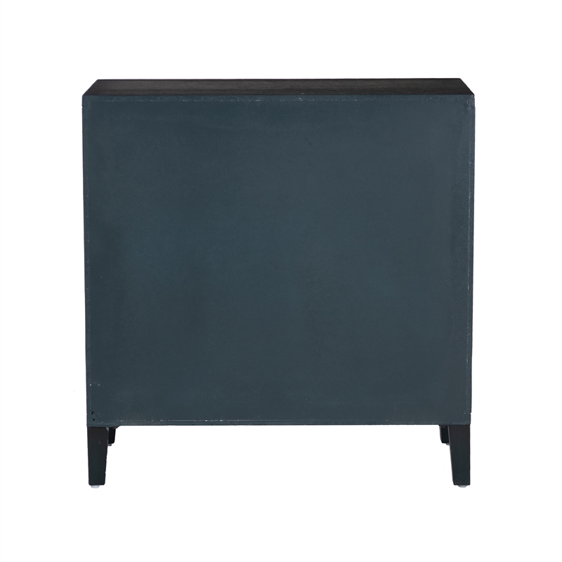 Linon Merrin Wood 2 Door Accent Cabinet in Midnight Blue
