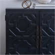 Linon Merrin Wood 2 Door Accent Cabinet in Midnight Blue