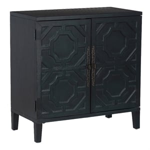 Linon Merrin Wood 2 Door Accent Cabinet in Midnight Blue
