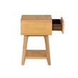 Linon Catlett Cane Side Table Nightstand in Natural